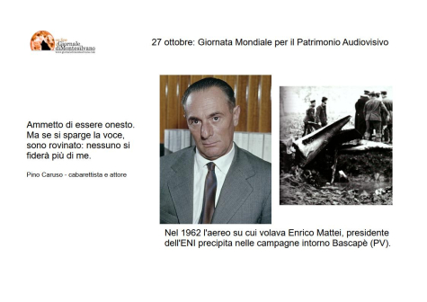 27 ottobre: Santa Claudia Procula, cade l'aereo di Enrico Mattei.