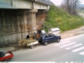 Immagine catturata dalla fototrappola di unno scarico abusivo