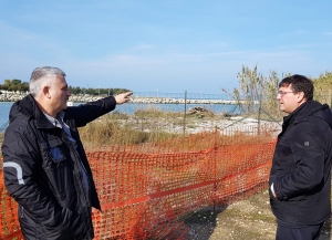 Montesilvano, scogliera per sicurezza foce del Saline