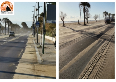 Montesilvano/sabbia sul lungomare. "Somme per pulire potrebbero essere utilizzate per altri scopi".