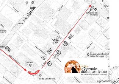 Inversione di marcia in via Roma come riportato in delibera