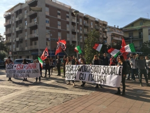 protesta di questa mattina 