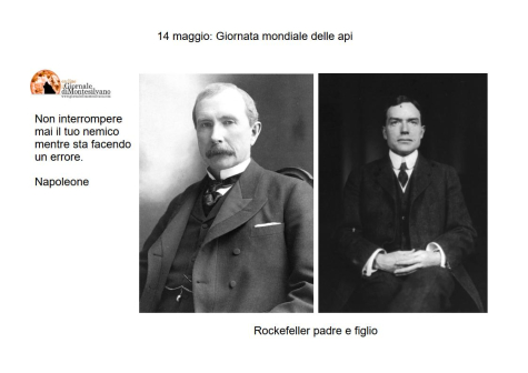 14 Maggio: nel 1913 la Fondazione Rockefeller inizia a operare con una donazione da $100.000.000