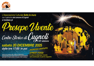 Cugnoli, VII Presepe Vivente, organizzato dall’Associazione Culturale Sotto le Mura.