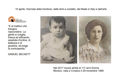 15 aprile: nel 2017 muore all'età di 117 anni Emma Morano, l'ultima nata del 1900