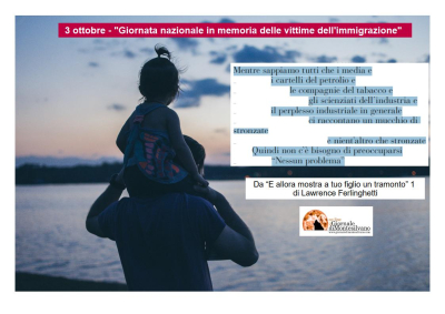 3 ottobre: vittime dell'immigrazione, Urlo e beat.