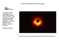 10 Aprile, prima foto di un buco nero scattata nel 2019