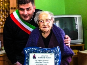 sindaco Piero Di Giulio con Angelina