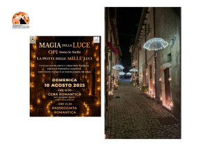 Magia della Luce illumina il borgo di Opi