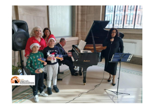 Bambini spediscono la letterina a Babbo Natale sulle note di Gallerati-Rico.