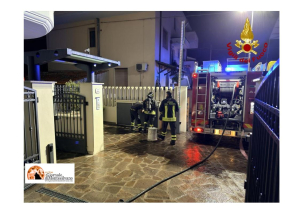Incendio a Montesilvano all'interno di un seminterrato. Le cause sono in fase di accertamento.