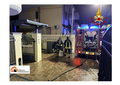 Incendio a Montesilvano all'interno di un seminterrato. Le cause sono in fase di accertamento.