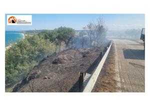 San Giovanni in Venere, divampato incendio