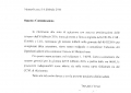 Lettera inviata alle autorità che annuncia sciopero