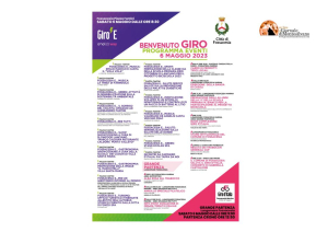 Fossacesia/Giro d’Italia: 27 eventi in programma per il 6 maggio