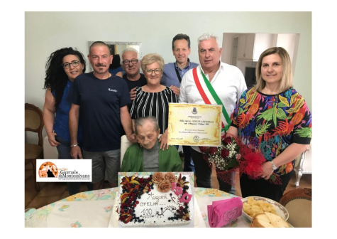 Bolognano. Cento candeline per Ofelia Cafarelli, Sindaco: l'unica del territorio.