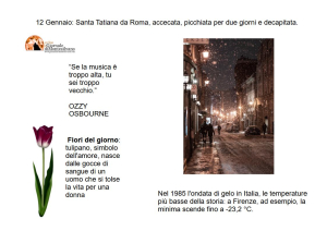 12 Gennaio, "Piccola era glaciale" nel 1709 e ondata di gelo nel 1985