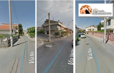 Via NIlo e i pali che intralciano la strada