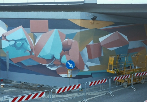 Montesilvano ecco il murales di Via Aldo Moro