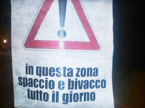 il volantino trovato questa mattina