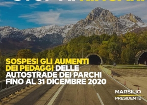 Banner postato sul social della Regione Abruzzo