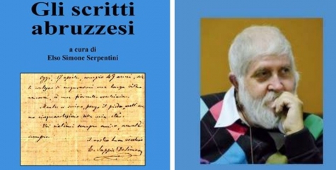 La copertina del libro e il curatore Serpentini